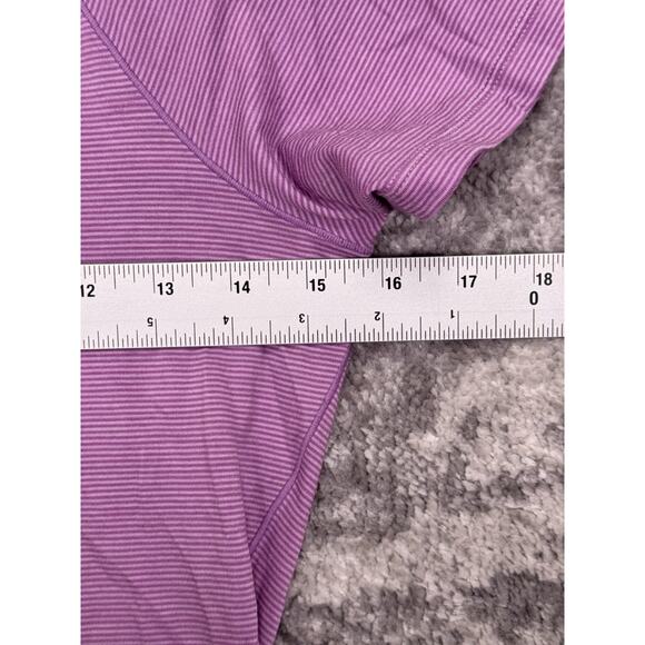 Smartwool Top XS Womens Purple Striped Merino Wool Short Sleeve - Picture 4 of 9